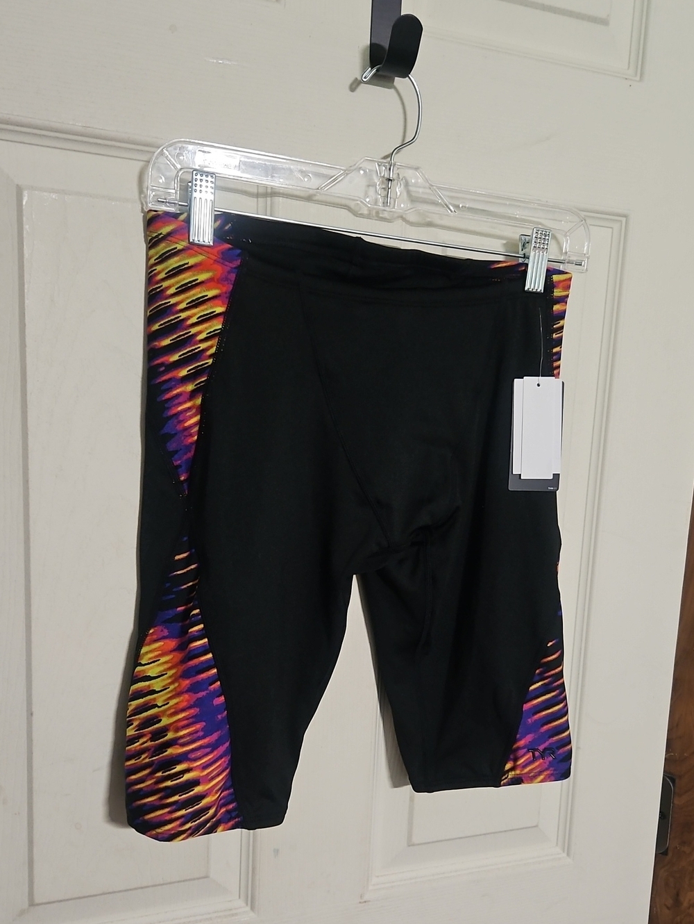 TYR Men's Durafast Elite® Jammer Swimsuit: BLACK/PRINTED: NEW WITH TAGS: 32 (M)